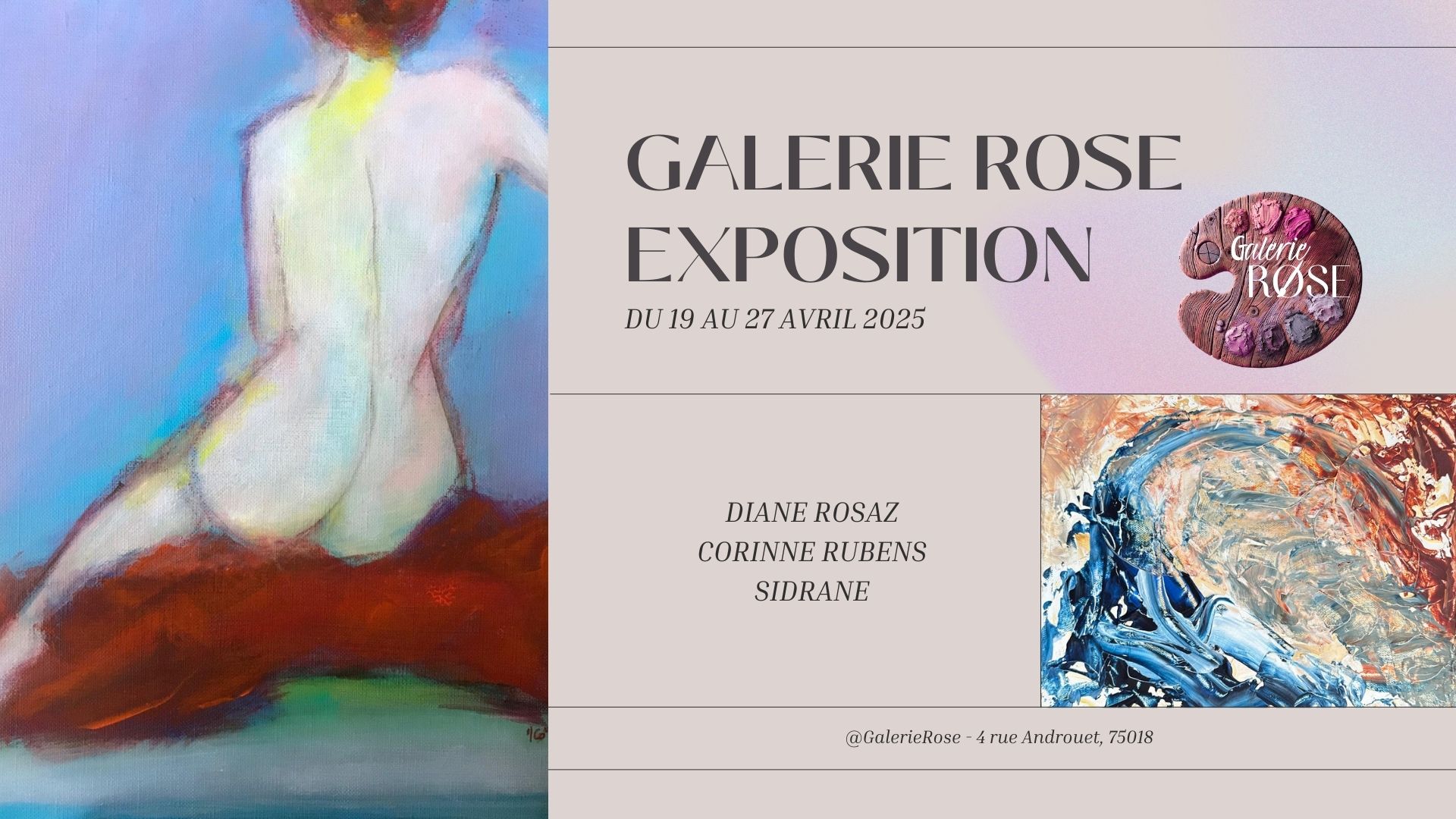 Exposition peinture Paris avril 2025